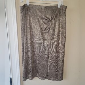 Worthington Gold Black Metallic Shimmer  Skirt